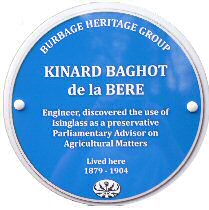 Kinard Baghot de la Bere - Blue Plaque
